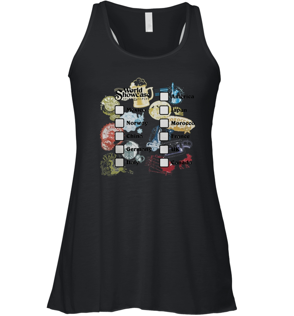 Drink Around the World-EPCOT Passport Shirt Women's Flowy Tank Top