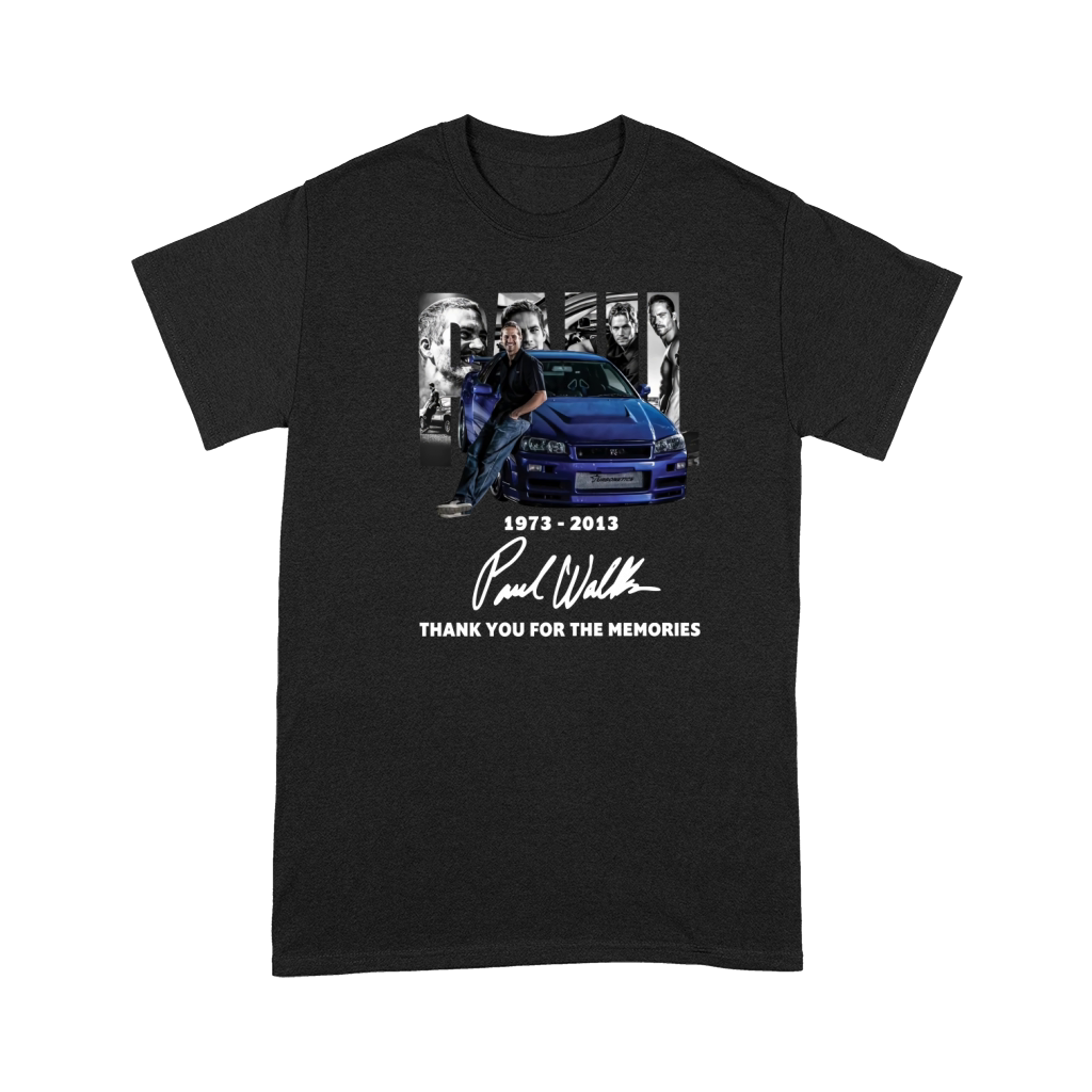 Paul Walker 1973 2013 Signature Thank You For The Memories shirth Premium T-shirt
