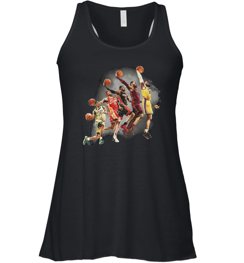 Lebron James The Evolution Of A King Los Angeles Lakers Women's Flowy Tank Top