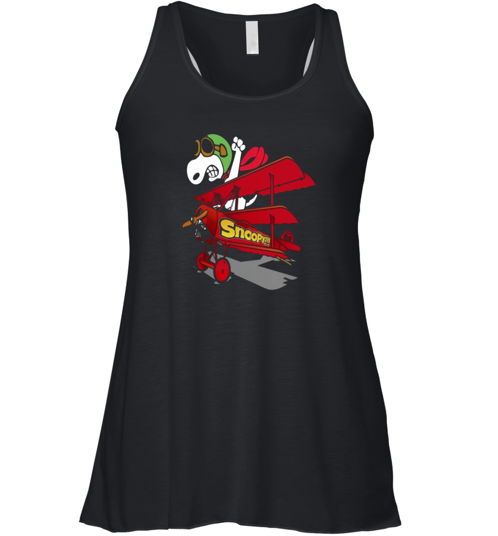 snoopy pilot Women's Flowy Tank Top
