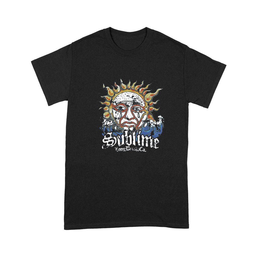 Sublime Blue Sun Logo Watercolor Rock Band Premium T-shirt