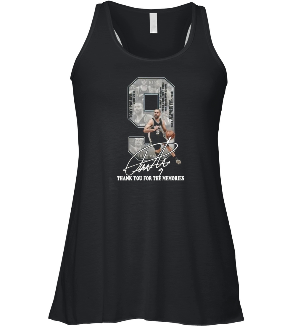 Tony Parker 2001 2018 thank you for the memories Women's Flowy Tank Top