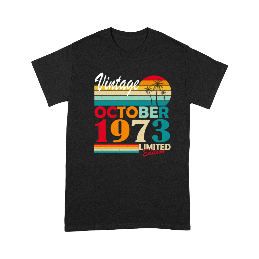 October 1973 Vintage Born Vintage Birthday Premium T-shirt