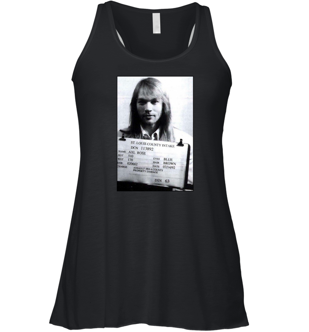 Axl Roses Mugshot 1992 TShirt Women's Flowy Tank Top