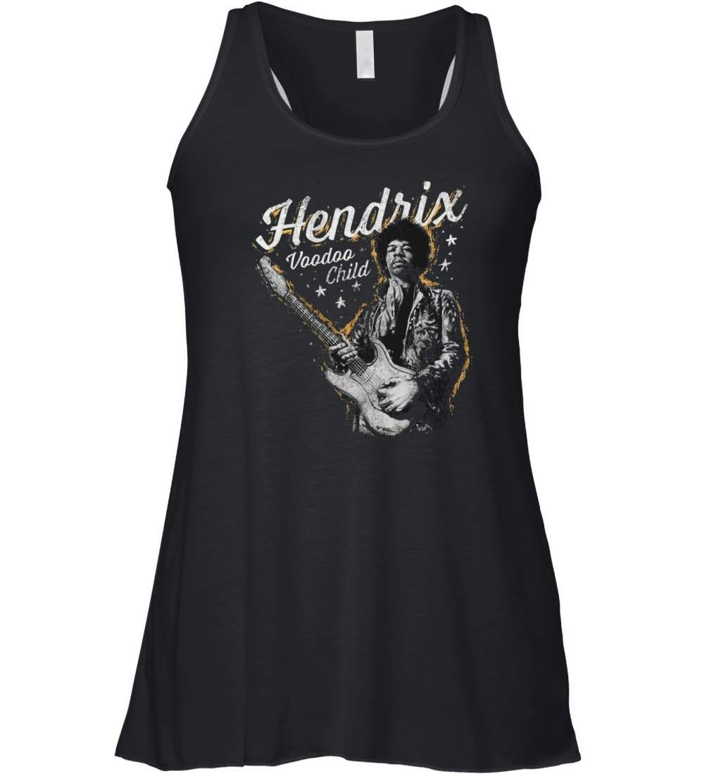 Jimi Hendrix Distressed Voodoo Child Vintage Graphic T-Shirt Women's Flowy Tank Top