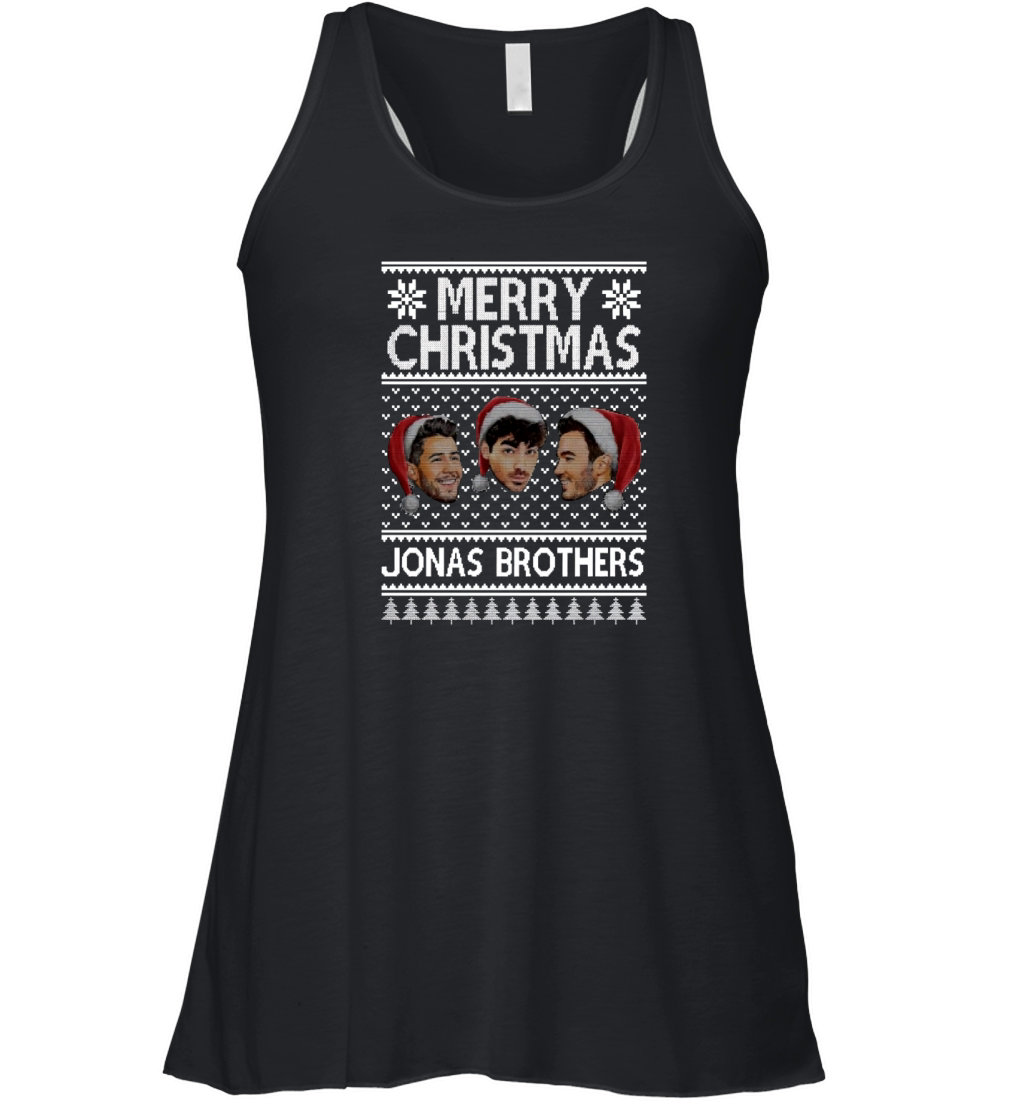 Merry Christmas Jonas Brothers Ugly Christmas shirt Women's Flowy Tank Top