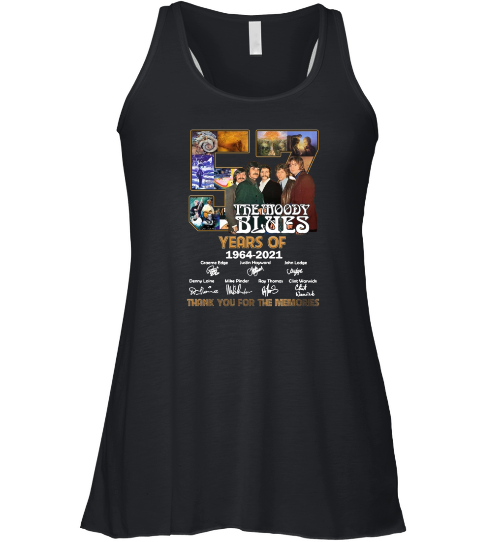 The Moody Blues 57 years of 1964 2021 signatures thank you for the memories Women's Flowy Tank Top