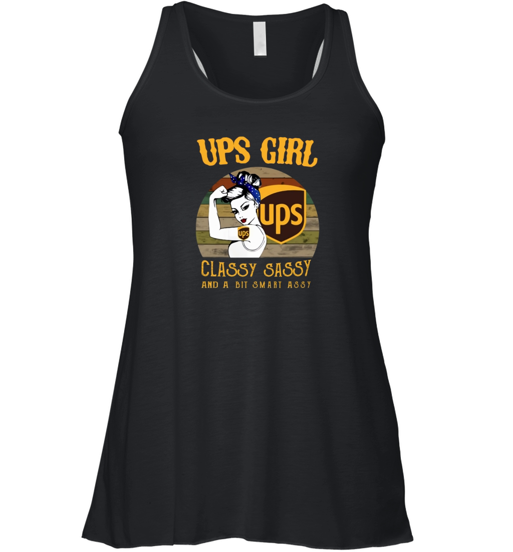 Vintage UPS Girl Classy Sassy And A Bit Smart Assy shirt Women's Flowy Tank Top
