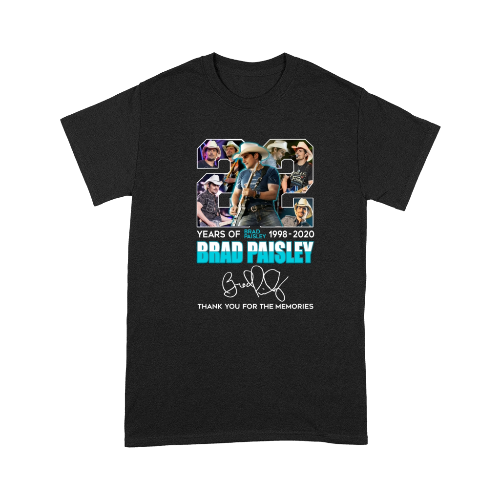 Brad Paisley 22 years of 1998 2020 thank you for the memories signature Premium T-shirt