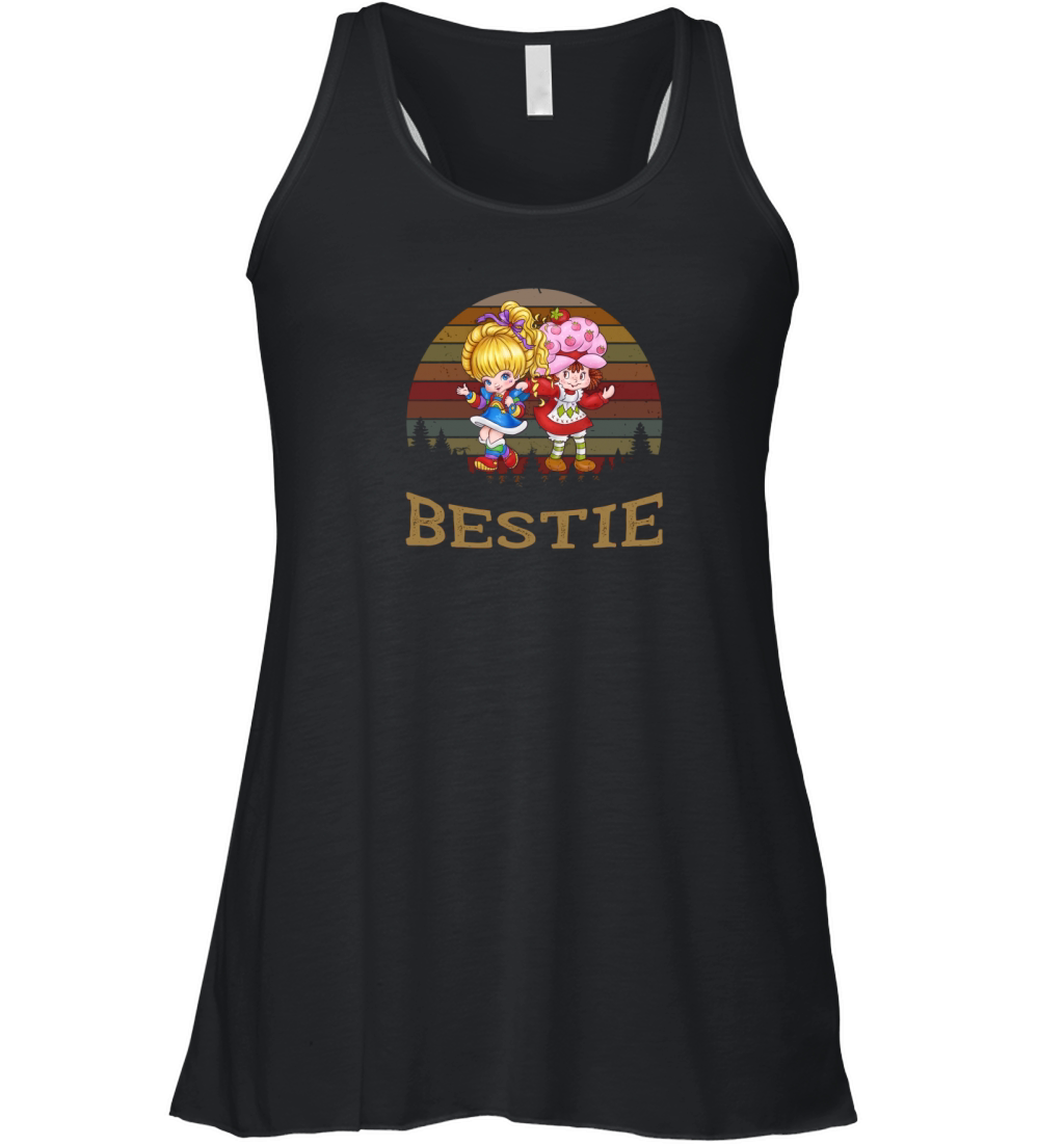 Bestie Strawberry Shortcake Vintage Women's Flowy Tank Top