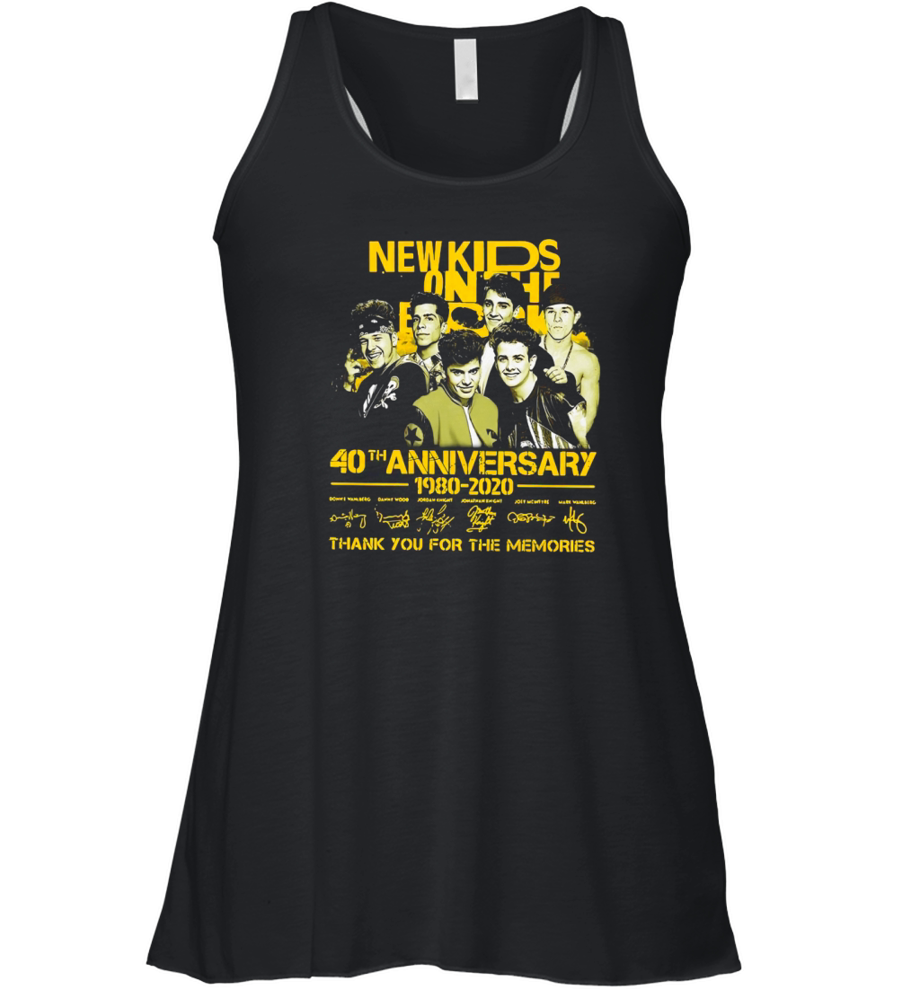 New Kids on the Block 40th anniversary 1980-2020 signatures shirt Women's Flowy Tank Top