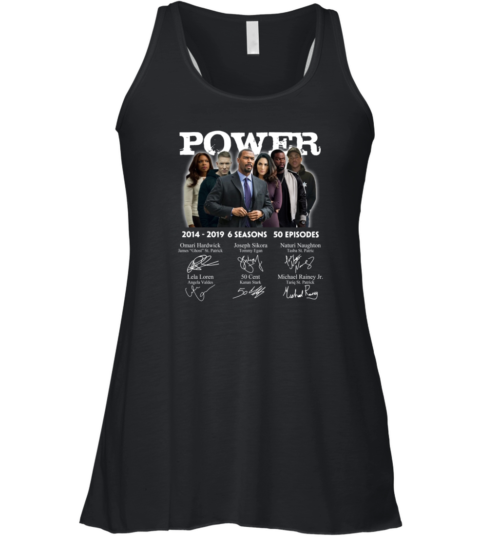 Power 2014 2019 6 Seasons 50 Episode Signatures shirt Women's Flowy Tank Top