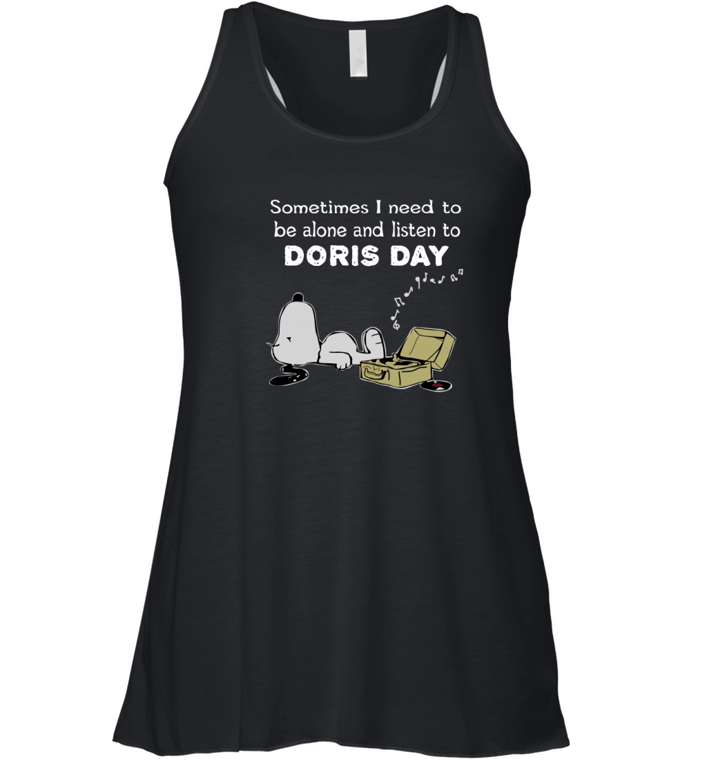 Sometimes I need to be alone and listen to Doris Day Women's Flowy Tank Top