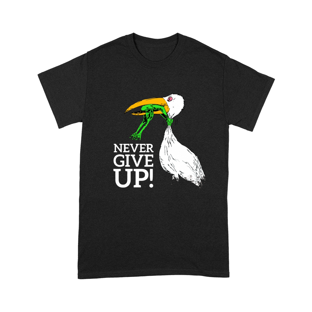 Never give up stork and frog Premium T-shirt