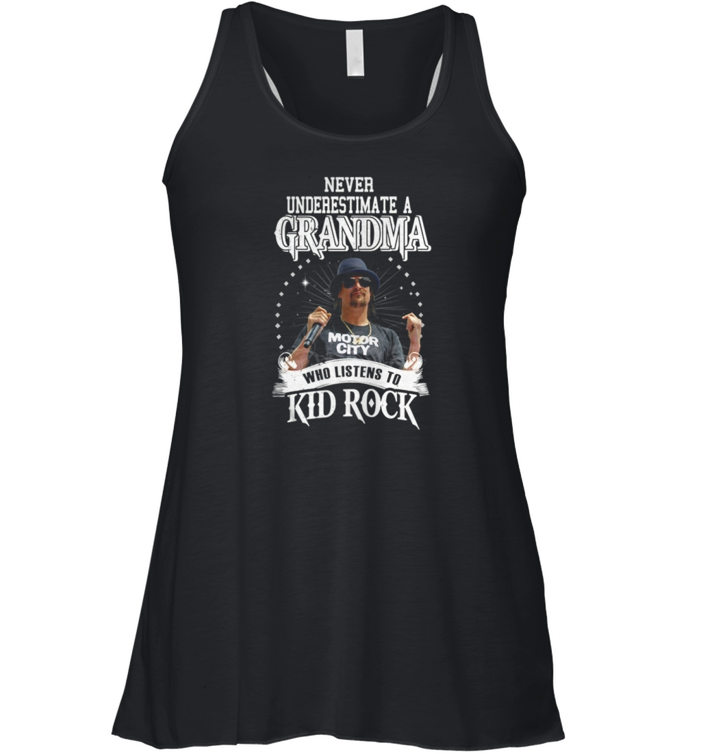 Grandma Who Listen To Kid Rock Women's Flowy Tank Top