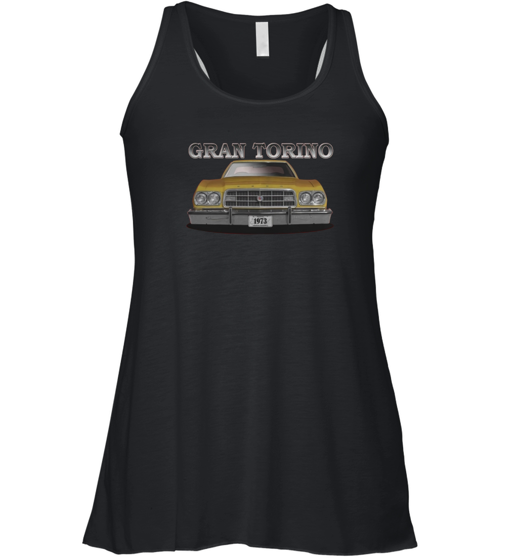 1973 Ford Gran Torino Front Gold Women's Flowy Tank Top