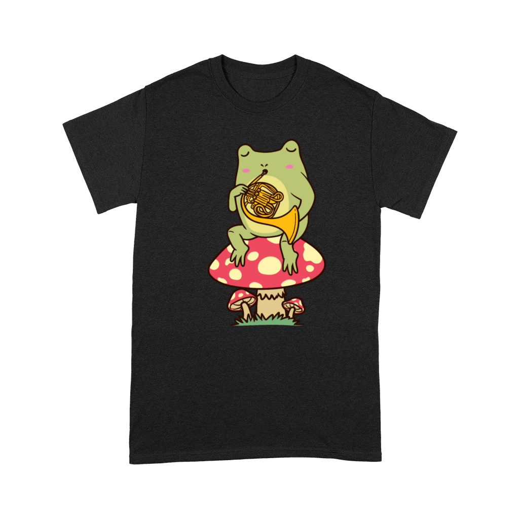 Frog On Mushroom French Horn Player Hornist Premium T-shirt