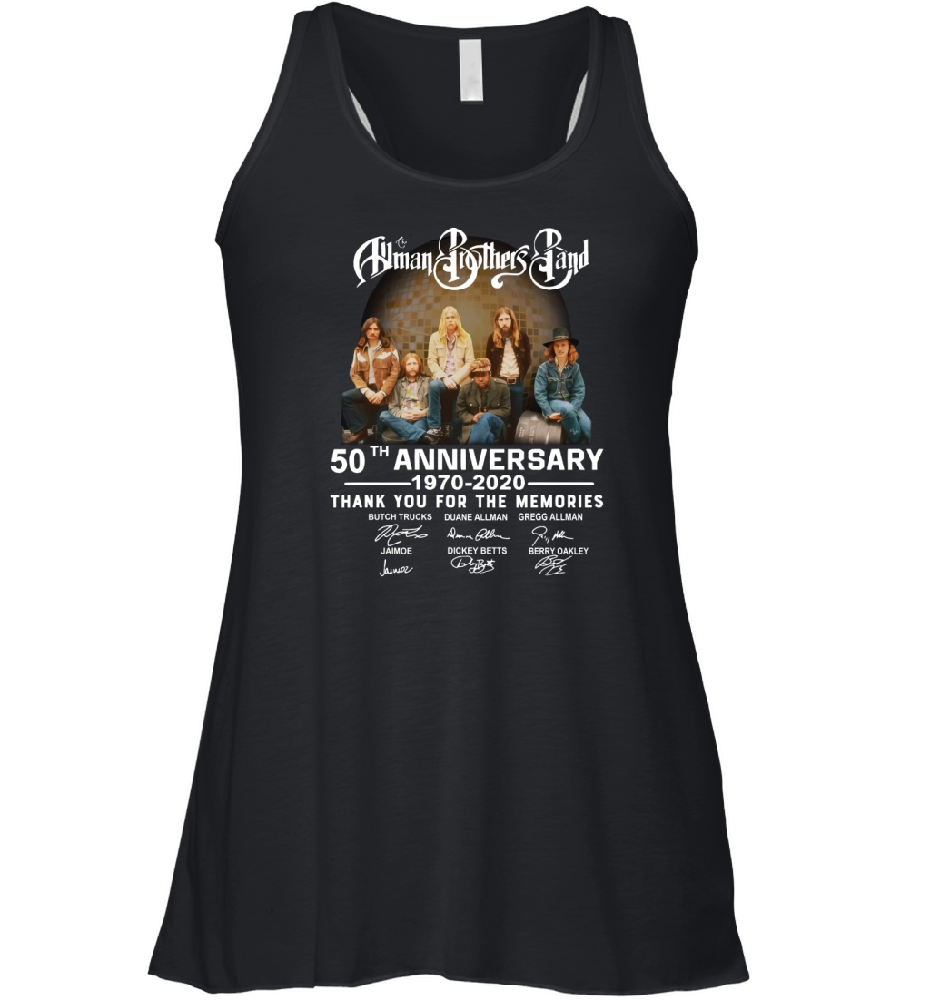 Allman Brothers Band 50th Anniversary Thank You For The Memories Signature Women's Flowy Tank Top