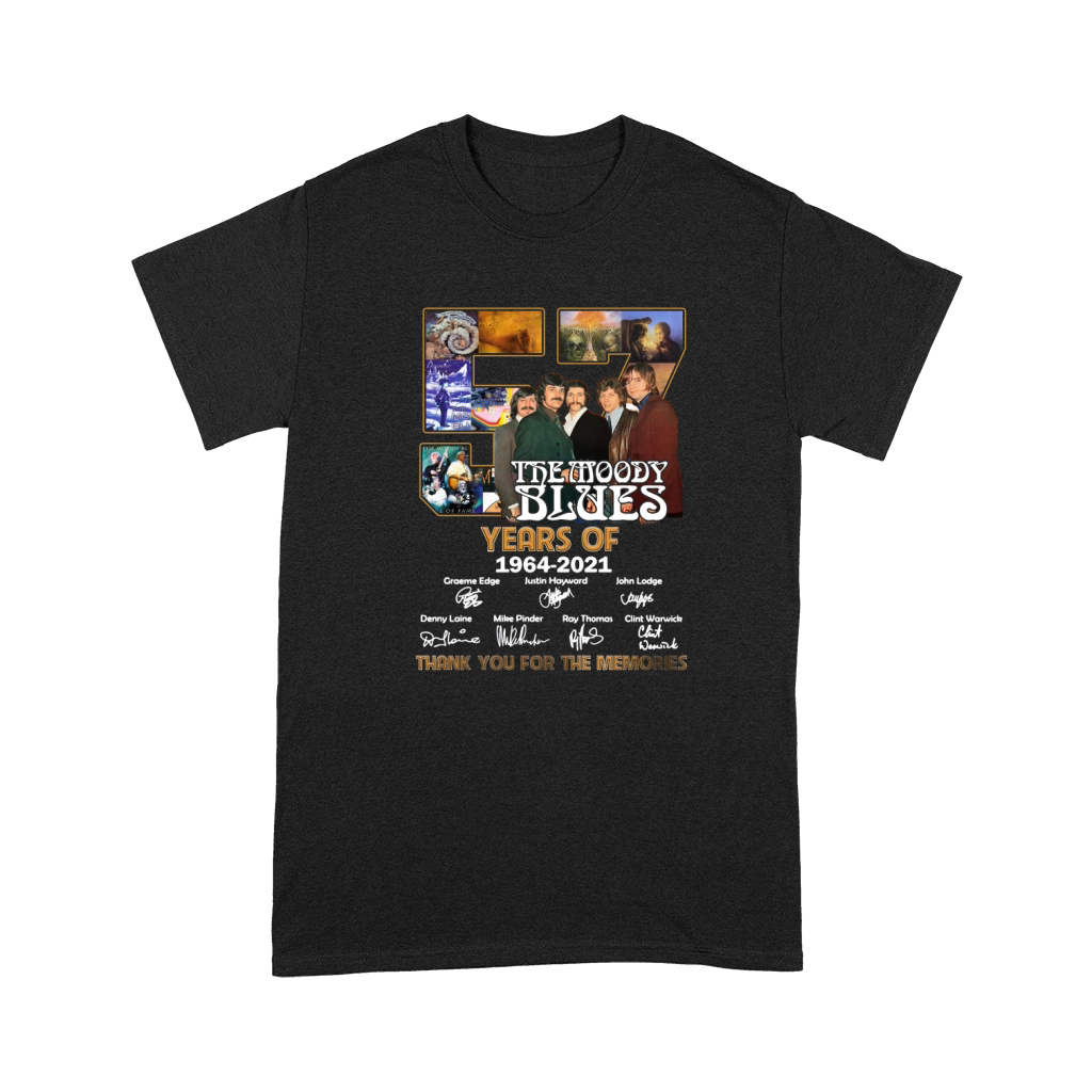 The Moody Blues 57 years of 1964 2021 signatures thank you for the memories Premium T-shirt