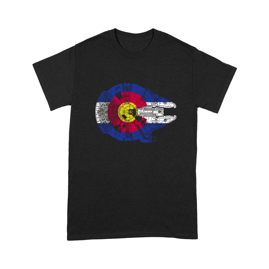 Colorado Flag and The Millennium Falcon Premium T-shirt