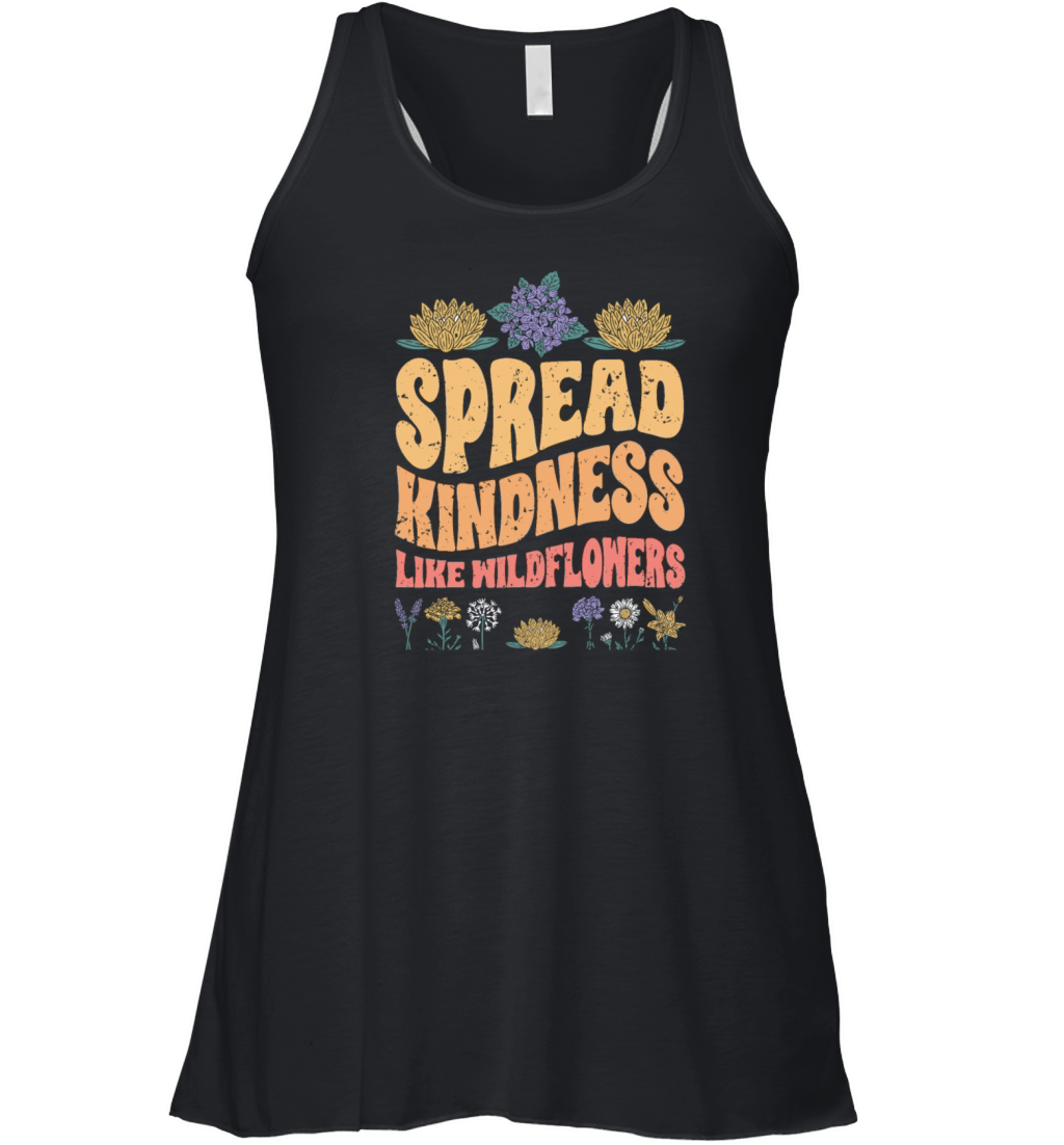Vintage Spread Kindness Like Wildflowers Women's Flowy Tank Top