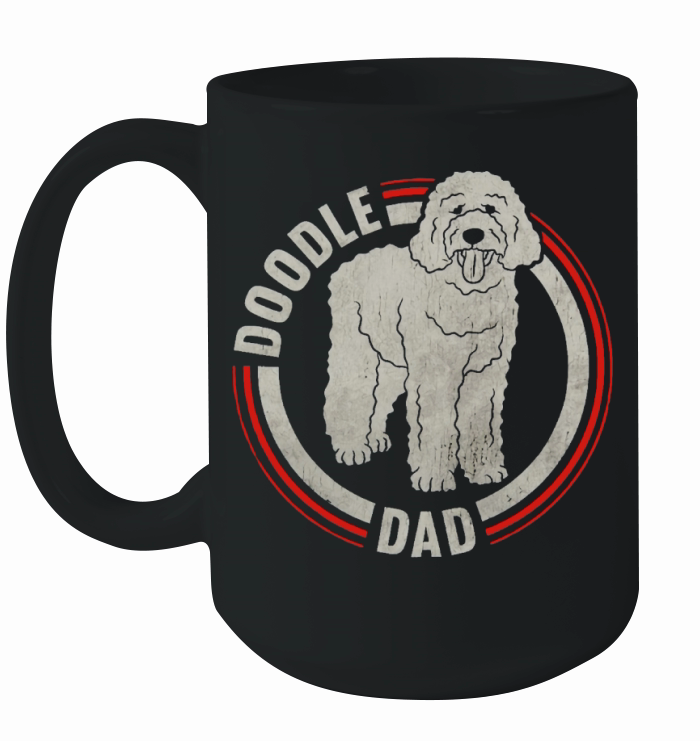 Mens Doodle Dad - Men's Goldendoodle Vintage T-Shirt Black Men Ceramic Mug