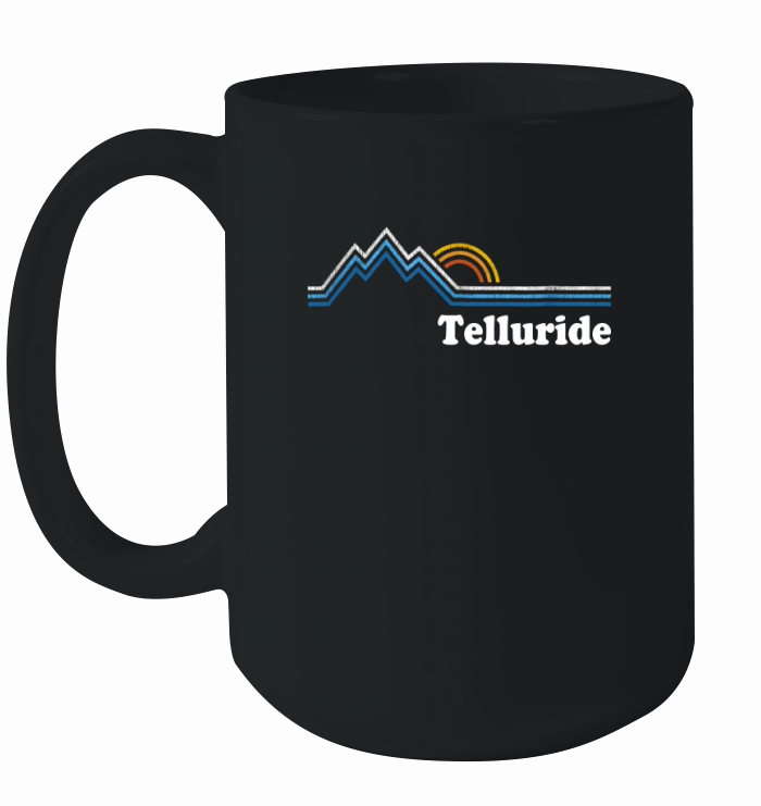 Retro Telluride Colorado T Shirt Vintage Sunrise Mountains T Ceramic Mug