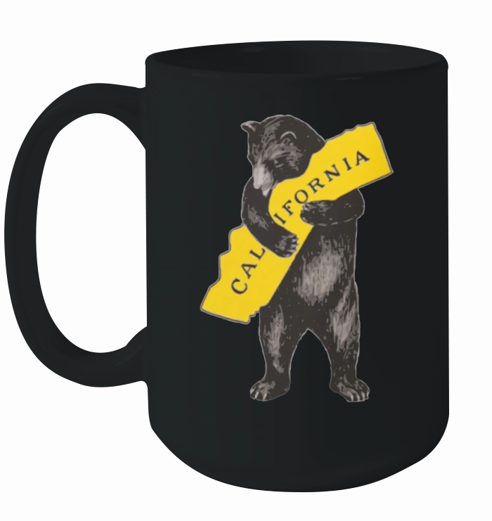 VINTAGE CALIFORNIA BEAR HUG ILLUSTRATION Ceramic Mug
