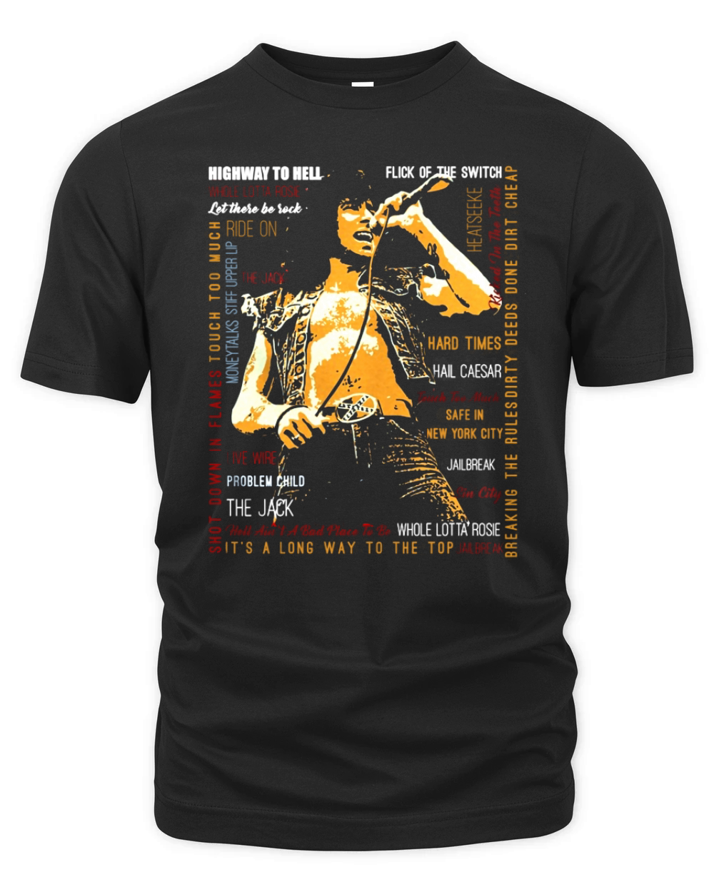 Bon Scott Text Organic Unisex T-shirt