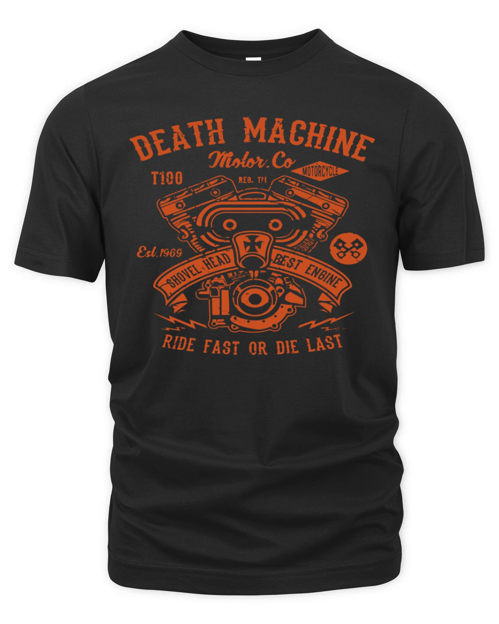 Death Machine Motor Co. Shovelhead Best Engine T-Shirt Organic Unisex T-shirt