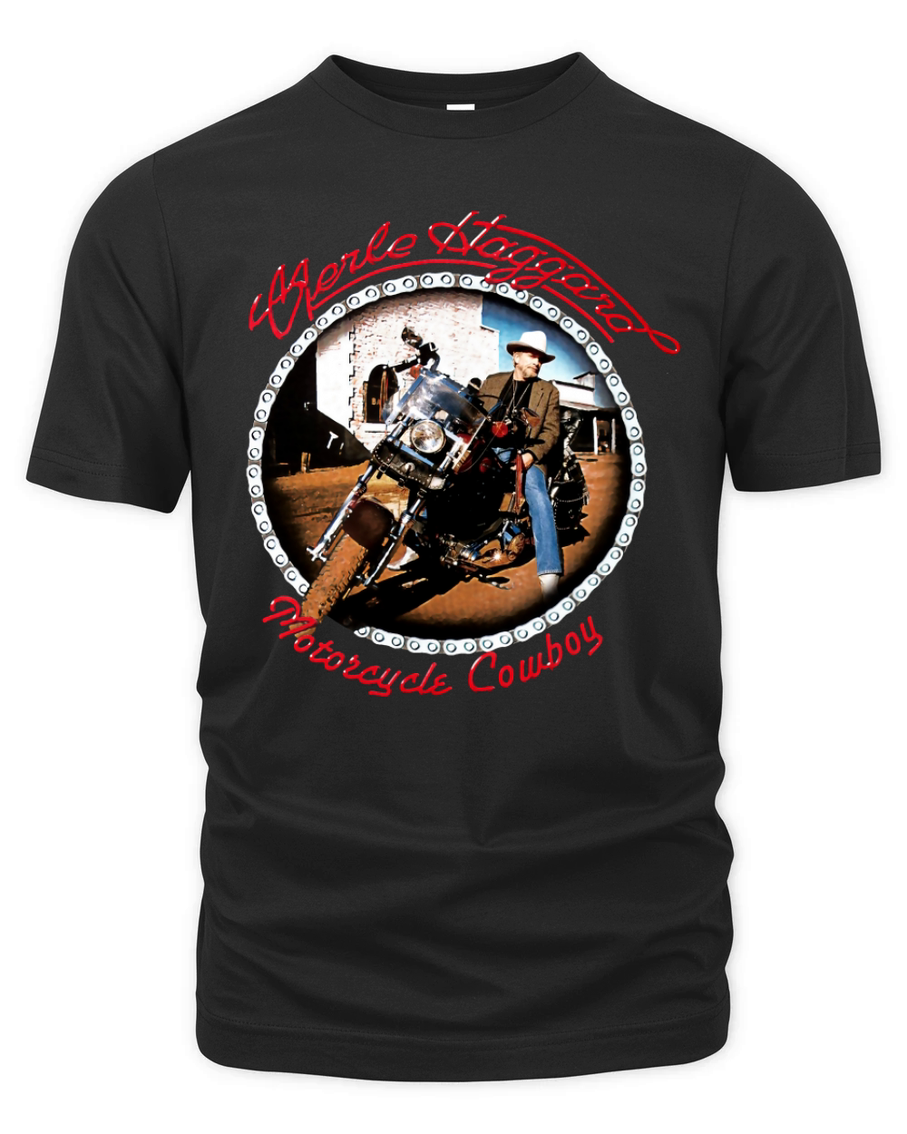 Merle Haggard - Motorcycle Cowboy Organic Unisex T-shirt