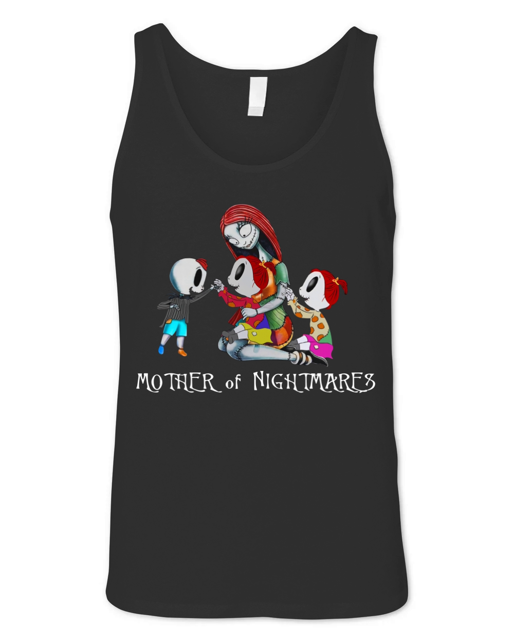 Sally Skeleton one boy two girl mother of nightmares shirt Unisex Jersey Tank