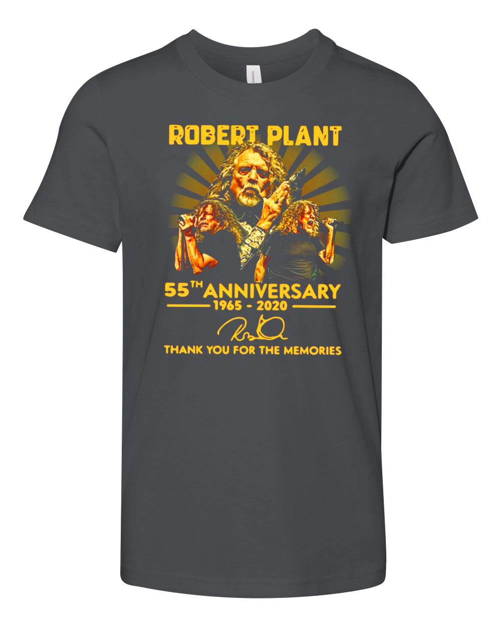 Robert Plant 55th anniversary 1965 2020 thank you for the memories Youth Unisex Jersey Tee