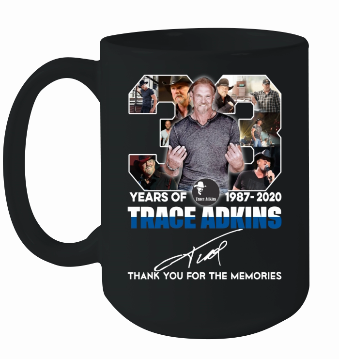 33 Years of Trace Adkins 1987 2020 signature thank you for the memories shirt Ceramic Mug
