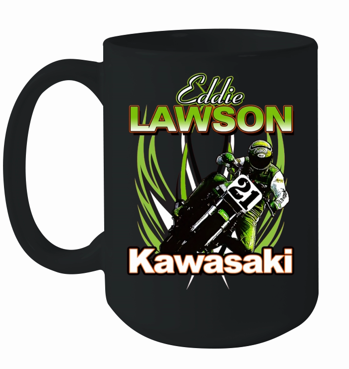 Eddie Lawson Kawasaki Ceramic Mug