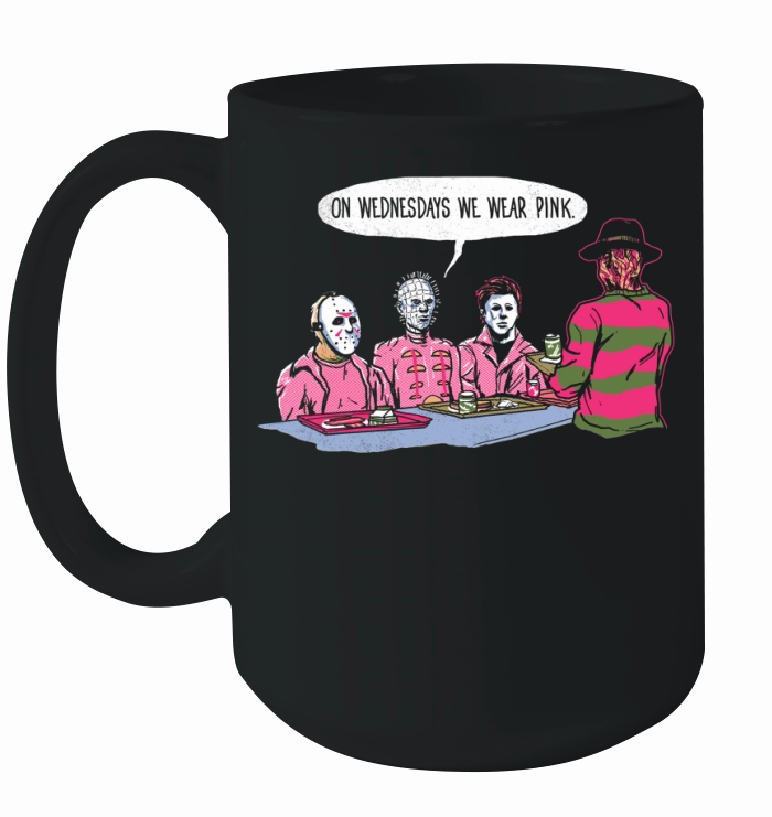Horror On Wednesdays we wear pink Ceramic Mug
