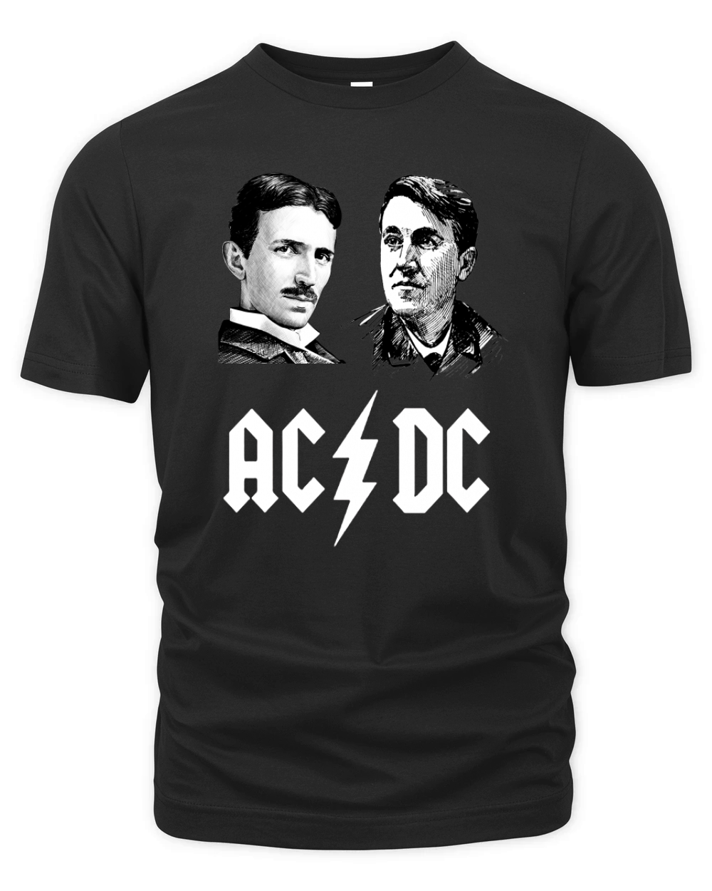 AC &amp;amp; DC  Tesla &amp;amp; Edison T Shirt Organic Unisex T-shirt