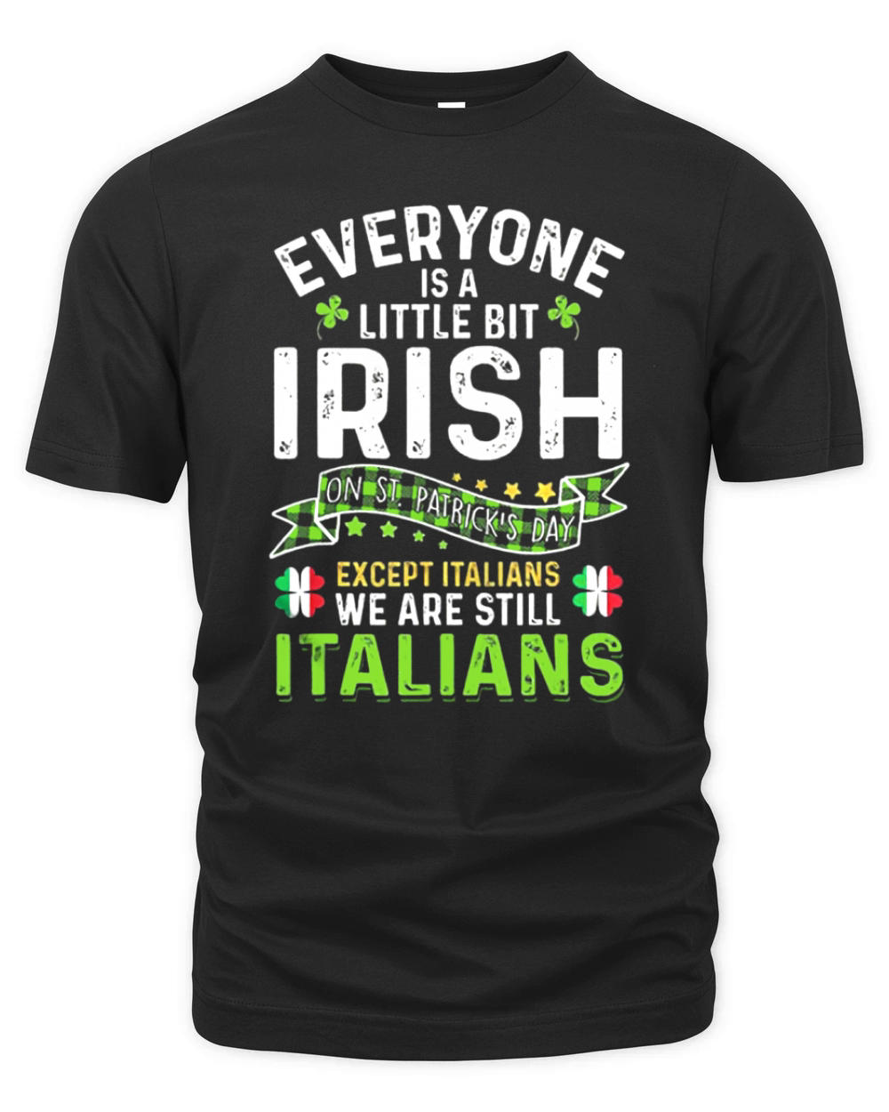 Irish Italian St Patricks Day Shamrock Italian Flag Gift Organic Unisex T-shirt