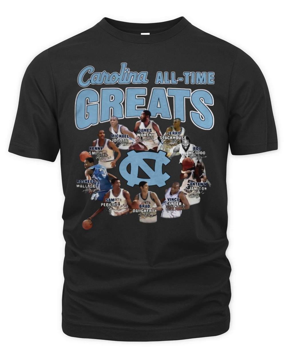 North Carolina Tar Heels all time greats signatures shirt Organic Unisex T-shirt