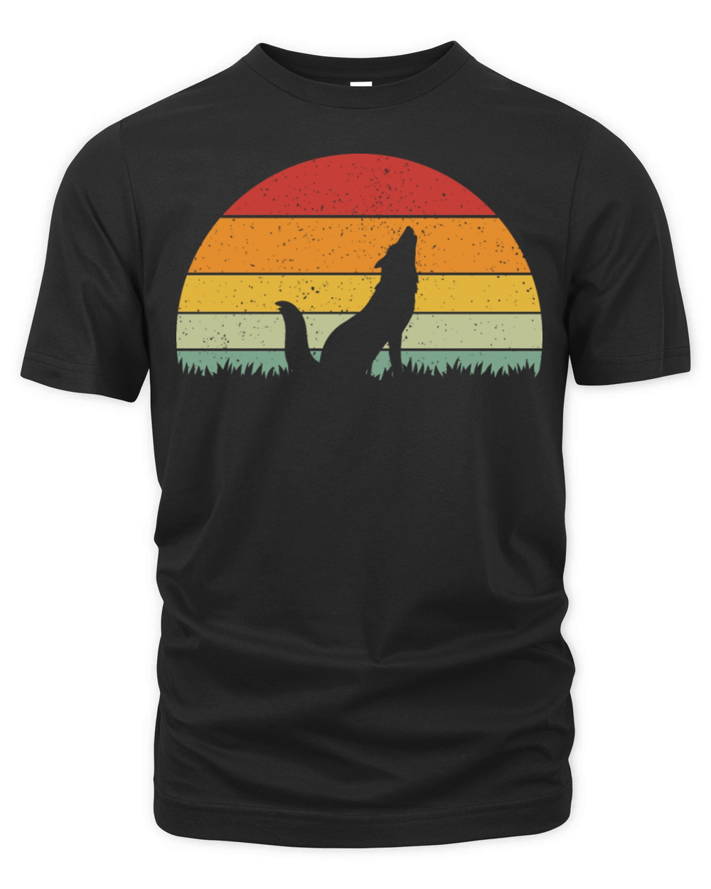 Vintage Retro Wolf Vintage Wolf Organic Unisex T-shirt