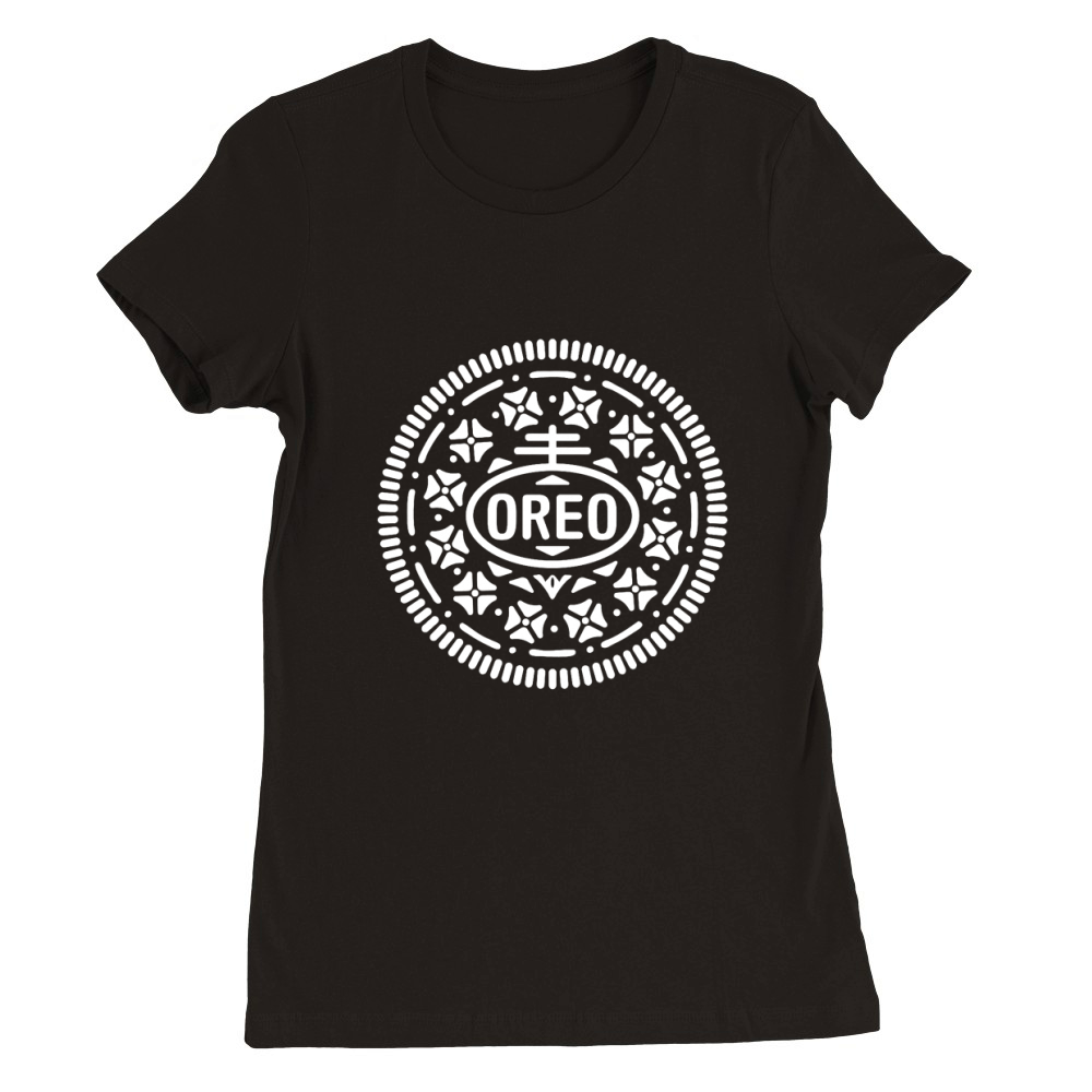 Oreo Cookie Logo Icon Premium Womens Crewneck T-shirt