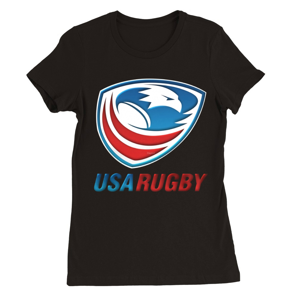 Usa Rugby Premium Womens Crewneck T-shirt