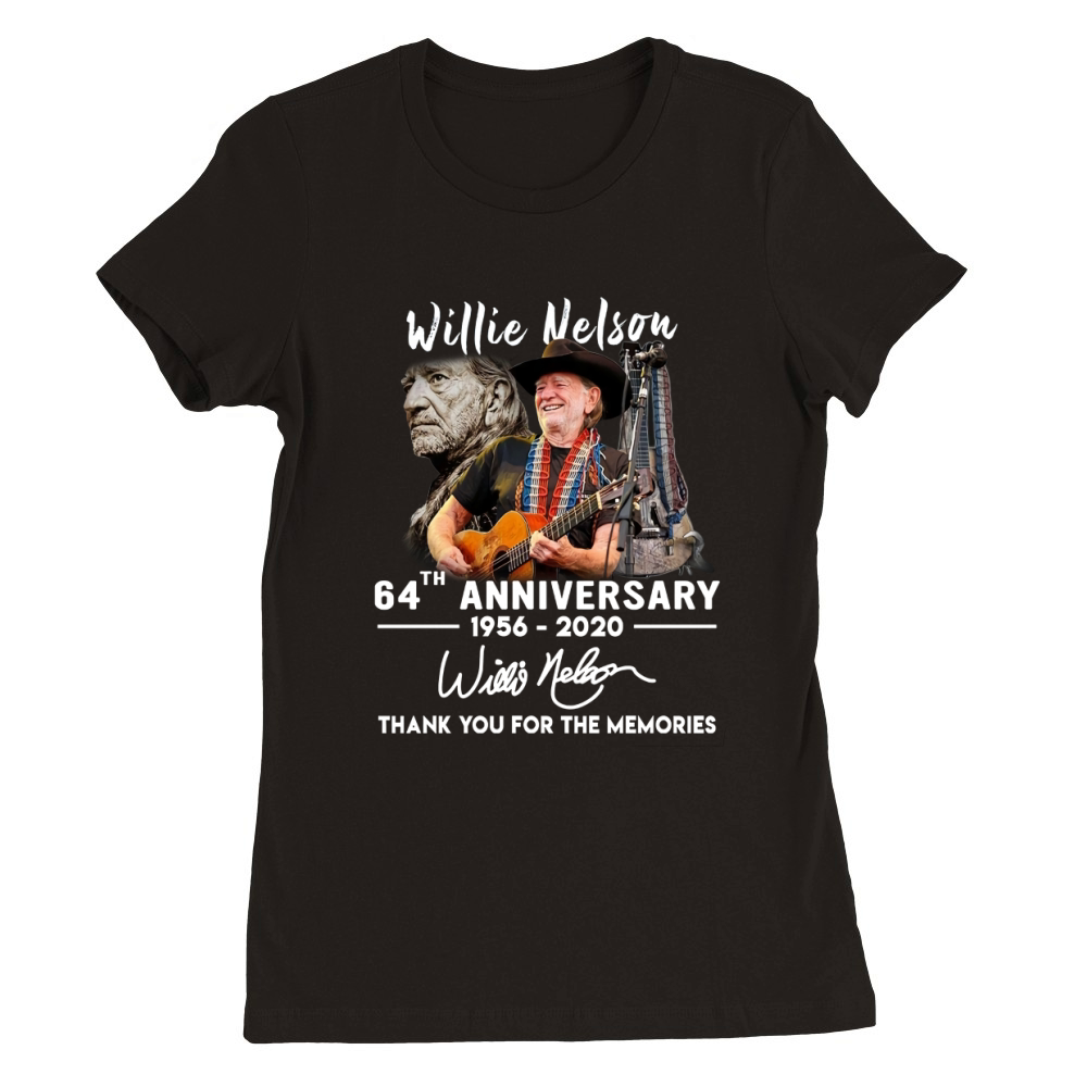 Willie Nelson Anniversary Premium Womens Crewneck T-shirt