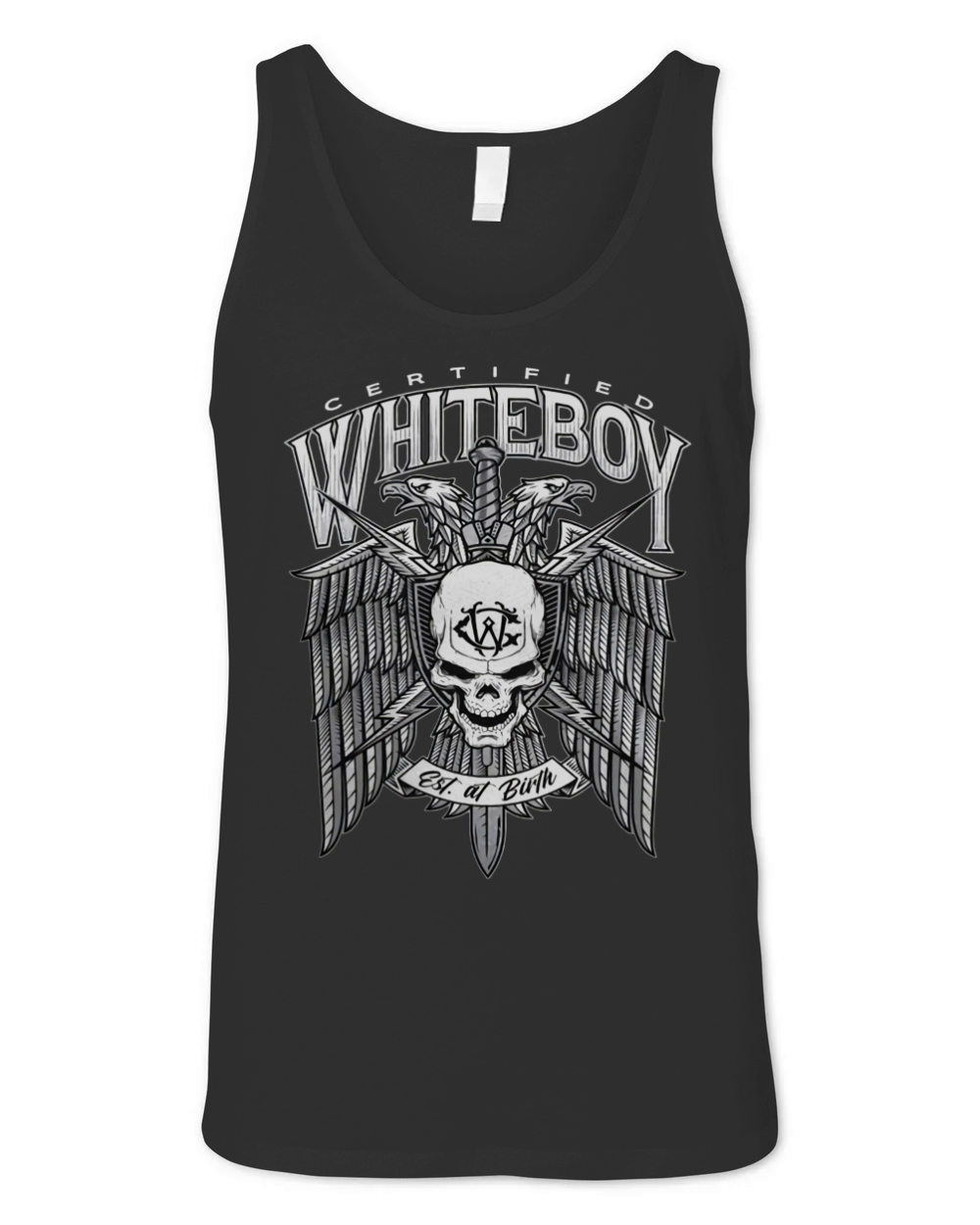 Certified Whiteboy Est At Birth Unisex Jersey Tank