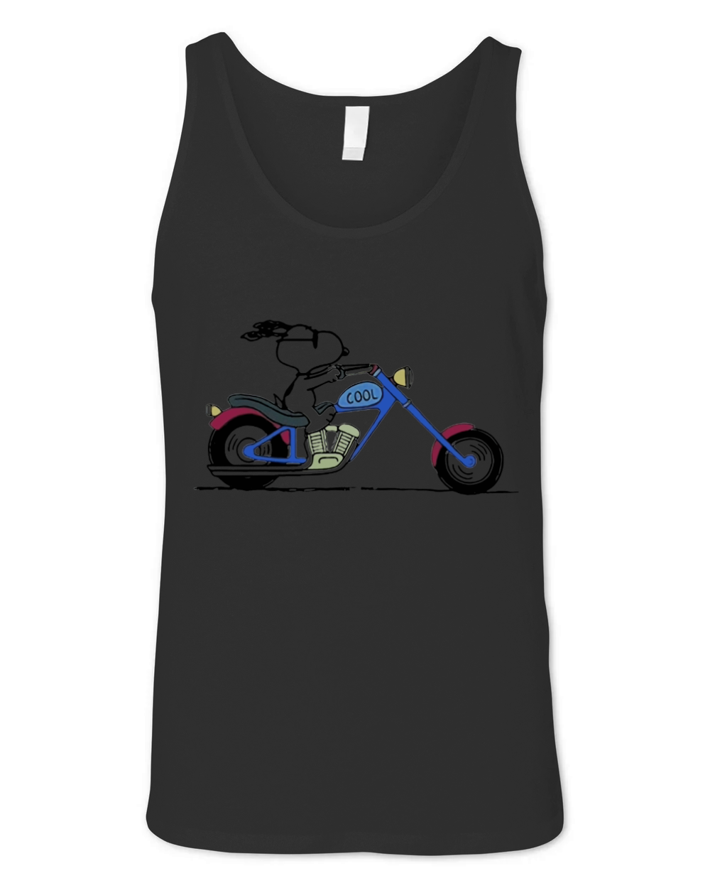 Cool Snoopy riding motorcycle Peanuts Unisex Jersey Tank