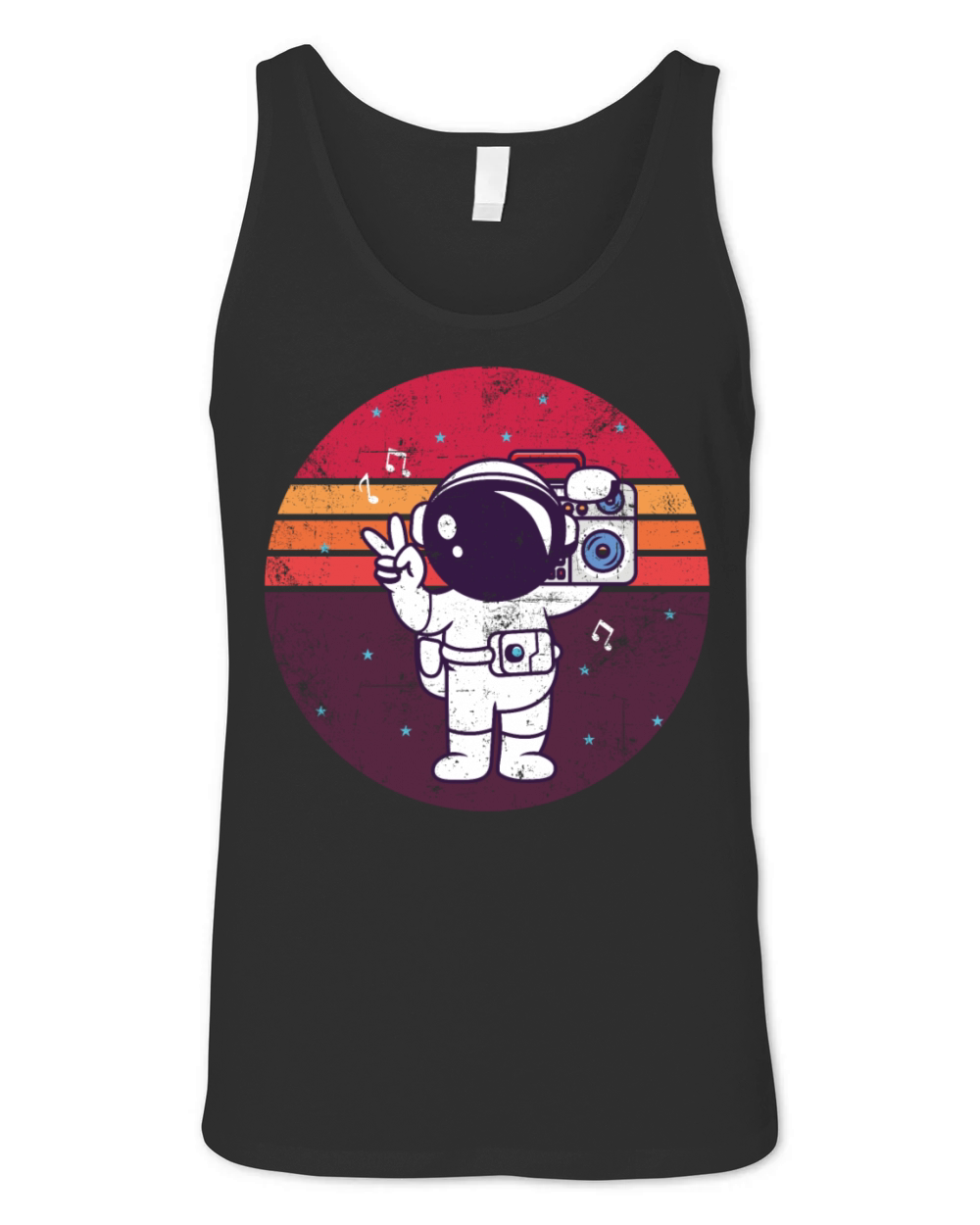 Music Astronaut Vintage Unisex Jersey Tank