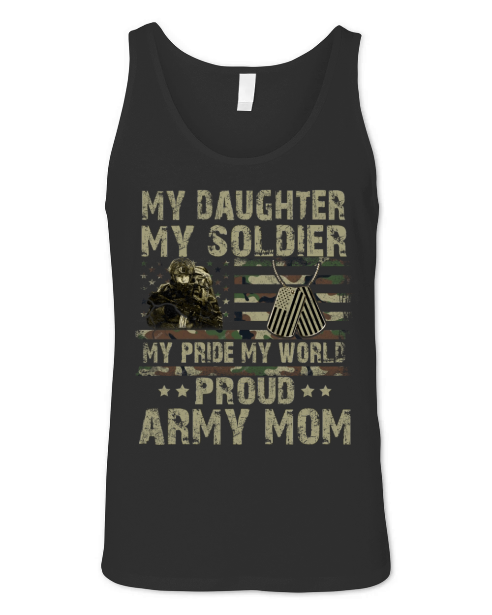 My Daughter My Soldier Proud Army Mom Military Mom Unisex Jersey Tank