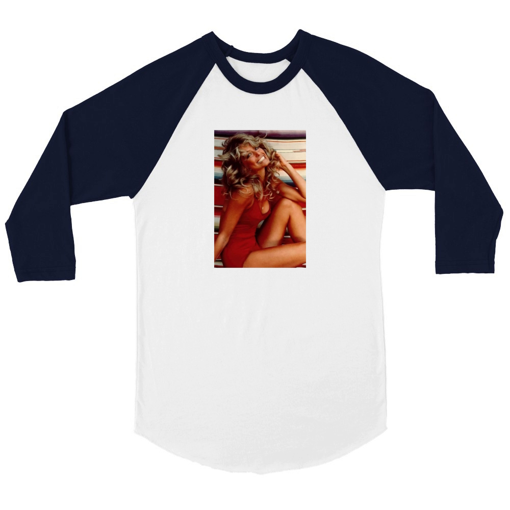 farrah fawcett Unisex ¾ sleeve Raglan T-shirt