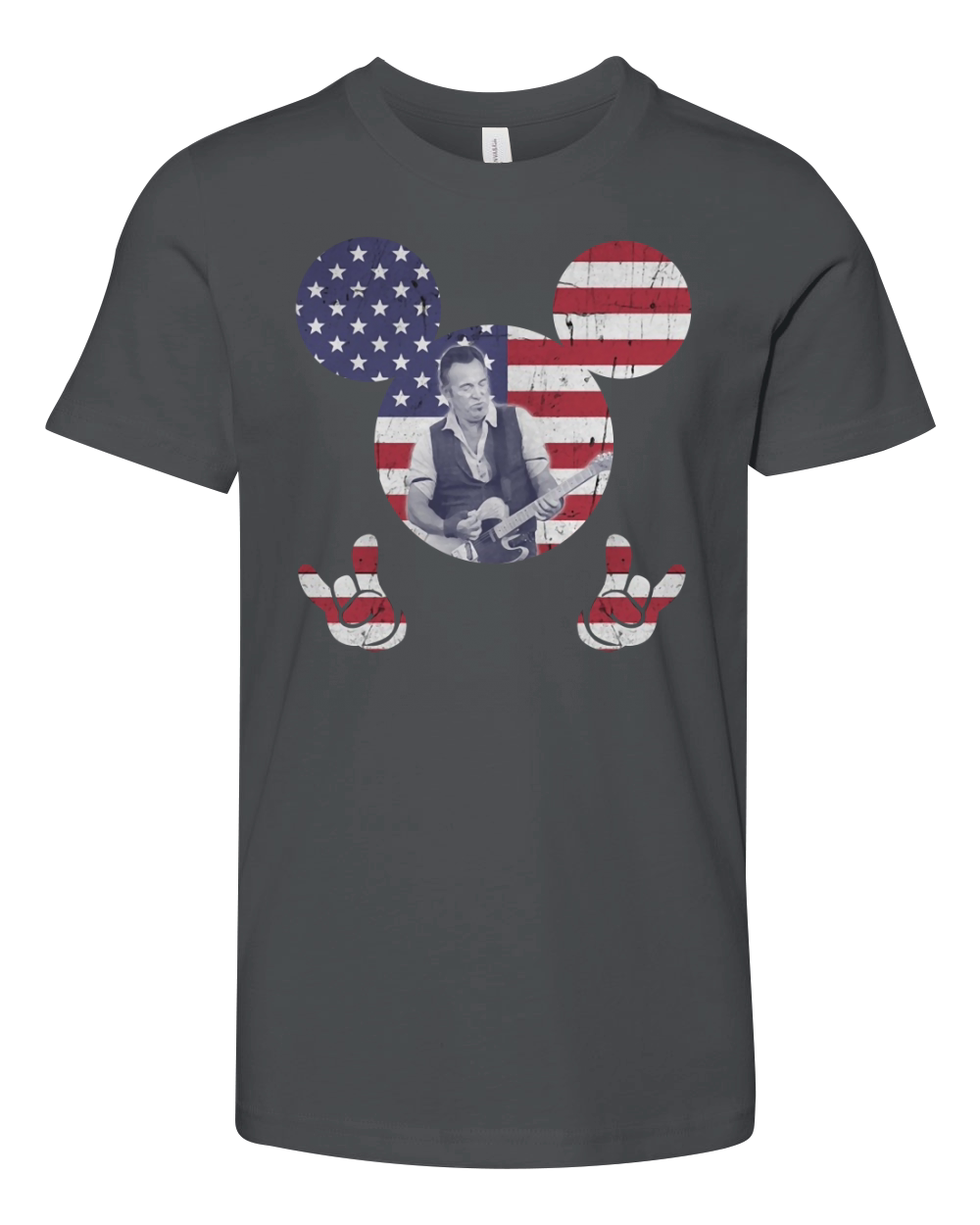 Bruce Springsteen - Ladies V-Neck Youth Unisex Jersey Tee