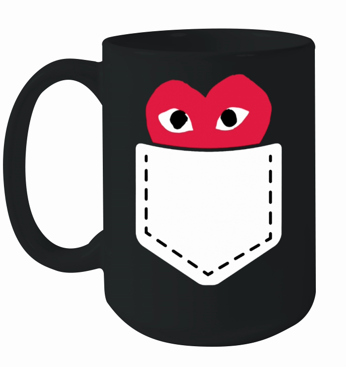 Comme des GARÇONS Play Shirt - Pocket T-Shirt Ceramic Mug
